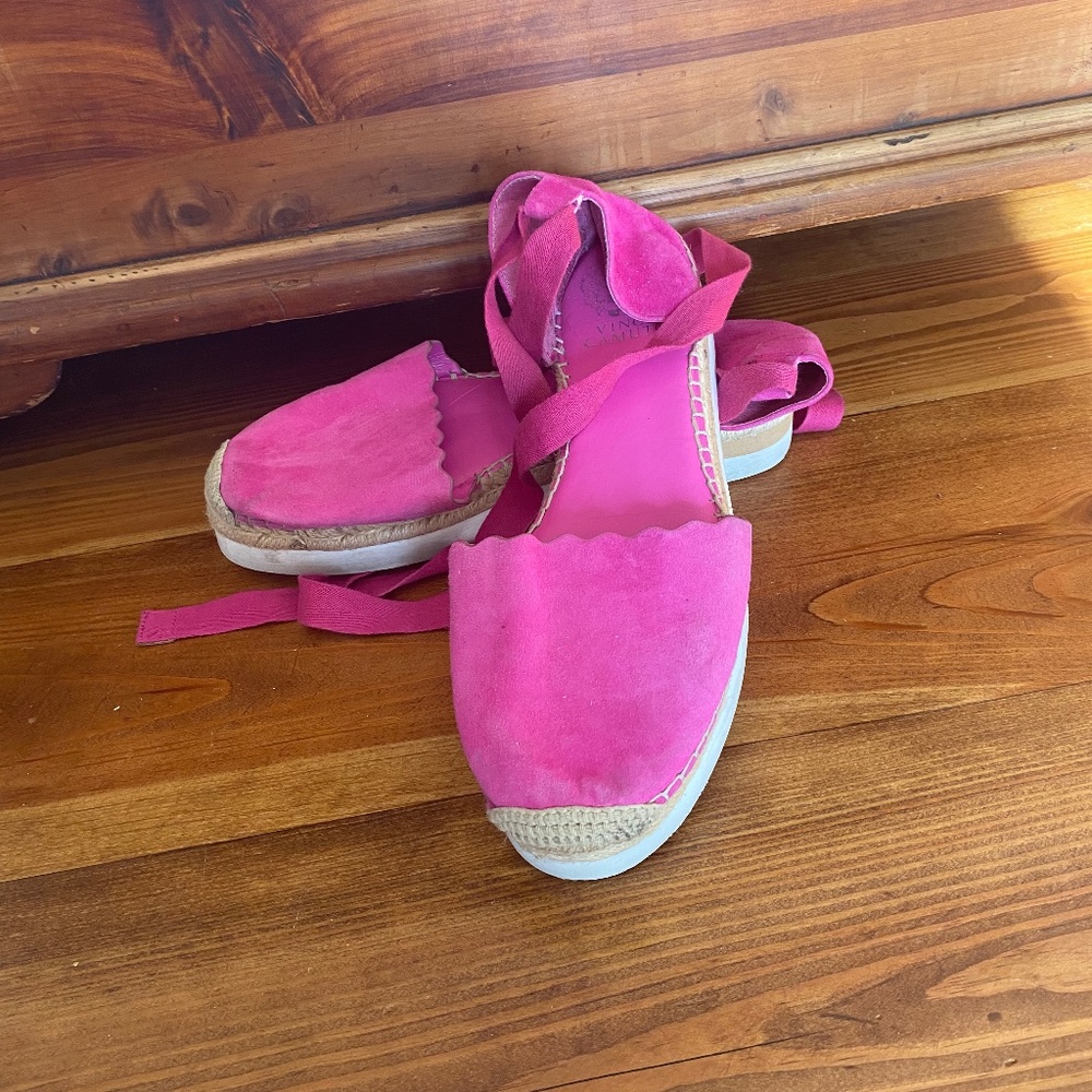 Pink Tie-up Espadrilles